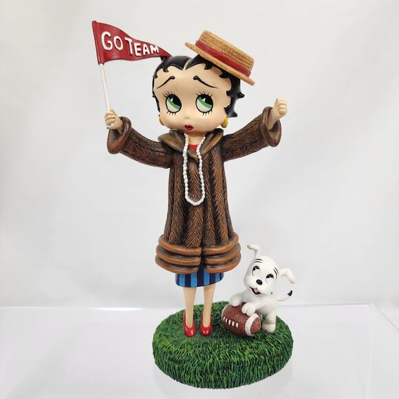 Danbury Mint Betty Boop Figurine/Statue " Go Team Go" 1999 Retired - Repaired - Picture 1 of 10